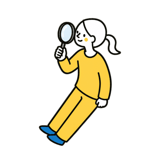 サイトを調べるスタッフのイラスト