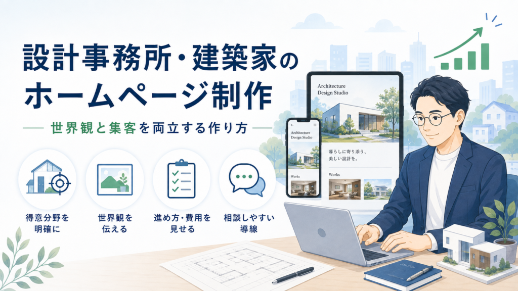 設計事務所・建築家のホームページ制作｜世界観と集客を両立する作り方