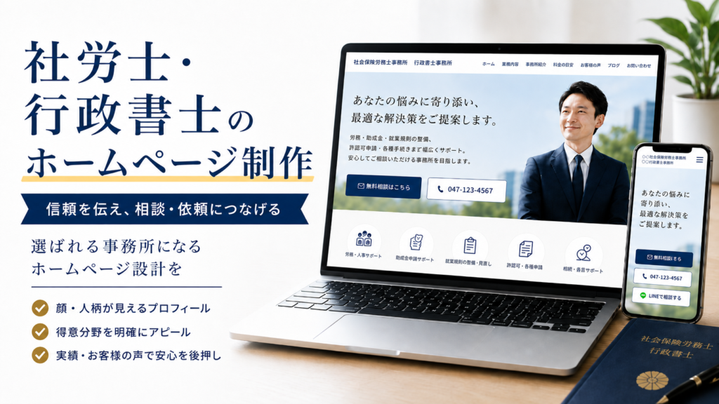 社労士・行政書士のホームページ制作｜信頼と相談につなげる設計