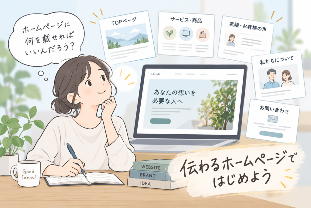 ホームページに何を載せるべき？｜必要なページと「伝わる」中身の作り方