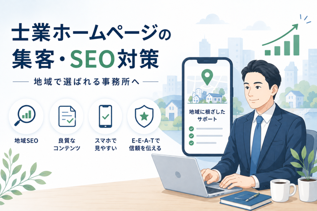 士業ホームページの集客・SEO対策｜地域で選ばれるポイント