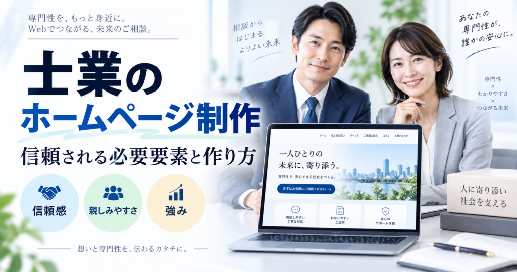 士業のホームページ制作｜信頼される必要要素と作り方