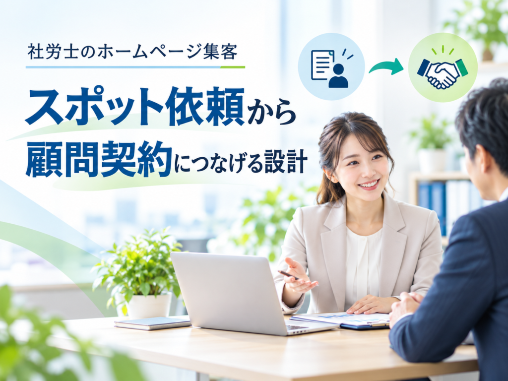 社労士のホームページ集客｜スポット依頼から顧問契約につなげる設計